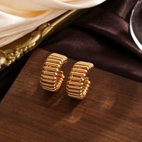 1 Pair Ig Style Modern Style Simple Style Geometric Plating Copper 18k Gold Plated Ear Studs main image 5