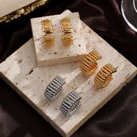 1 Pair Ig Style Modern Style Simple Style Geometric Plating Copper 18k Gold Plated Ear Studs main image 1