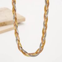 Simple Style Solid Color Copper Plating Chain 18k Gold Plated Necklace main image 5