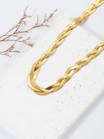 Simple Style Solid Color Copper Plating Chain 18k Gold Plated Necklace main image 1