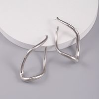 Wholesale Jewelry Simple Style Solid Color Alloy Gold Plated Silver Plated Plating Ear Studs main image 5