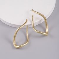 Wholesale Jewelry Simple Style Solid Color Alloy Gold Plated Silver Plated Plating Ear Studs main image 4