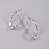 Wholesale Jewelry Simple Style Solid Color Alloy Gold Plated Silver Plated Plating Ear Studs sku image 1