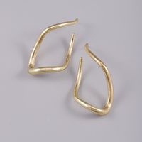 Wholesale Jewelry Simple Style Solid Color Alloy Gold Plated Silver Plated Plating Ear Studs sku image 2