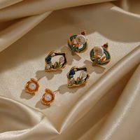 1 Pair Ig Style Y2k Cool Style Irregular Plating Inlay Copper Freshwater Pearl 18k Gold Plated Ear Studs main image 1