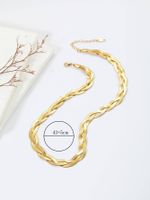 Simple Style Solid Color Copper Plating Chain 18k Gold Plated Necklace sku image 1