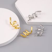 1 Piece Simple Style Commute Spiral Plating Alloy Gold Plated Silver Plated Ear Studs main image 1