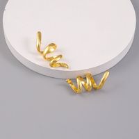 1 Piece Simple Style Commute Spiral Plating Alloy Gold Plated Silver Plated Ear Studs main image 5