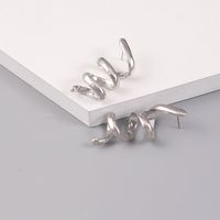 1 Piece Simple Style Commute Spiral Plating Alloy Gold Plated Silver Plated Ear Studs main image 3