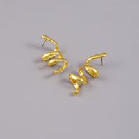 1 Piece Simple Style Commute Spiral Plating Alloy Gold Plated Silver Plated Ear Studs sku image 2