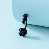 Simple Style Geometric Copper Inlaid Zircon Belly Ring sku image 4