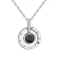 Casual Simple Style Envelope Stainless Steel Plating Inlay Zircon Pendant Necklace main image 3