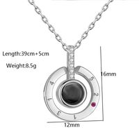 Casual Simple Style Envelope Stainless Steel Plating Inlay Zircon Pendant Necklace main image 6