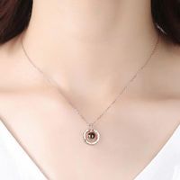 Casual Simple Style Envelope Stainless Steel Plating Inlay Zircon Pendant Necklace main image 1