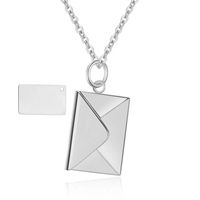 Casual Simple Style Envelope Stainless Steel Plating Inlay Zircon Pendant Necklace sku image 3