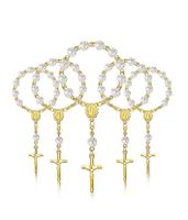Cross-border Hot Sale Religious Cold Wind Special-interest Design Beads Love Angel Wings Bracelet Rose Pearl Bracelet sku image 7