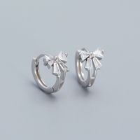 1 Pair Ig Style Bow Knot Plating Sterling Silver Ear Clip sku image 1