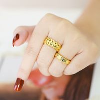 Ig Style Simple Style Round Heart Shape Copper Plating Inlay Zircon 18k Gold Plated Open Rings main image 4