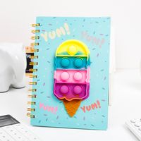 Cute Cartoon Silicone Decompression Bubble Hand Account Coil Notebook sku image 10
