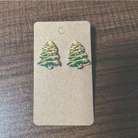 Cartoon Style Christmas Tree Arylic Printing Christmas Women's Earrings 1 Pair sku image 8