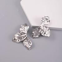 1 Pair Simple Style Classic Style Flower Plating Alloy Silver Plated Ear Studs main image 6