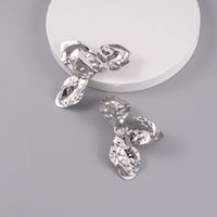 1 Pair Simple Style Classic Style Flower Plating Alloy Silver Plated Ear Studs main image 4