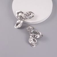 1 Paire Style Simple Style Classique Fleur Placage Alliage Plaqué Argent Boucles D'oreilles main image 4