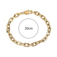Simple Style Streetwear Solid Color Stainless Steel Titanium Steel Plating 18k Gold Plated Gold Plated Bracelets sku image 1