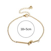Simple Style Solid Color Knot Stainless Steel Titanium Steel Plating 18k Gold Plated Gold Plated Bracelets sku image 1