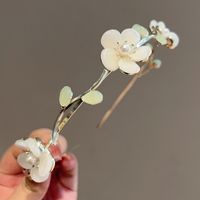 Sweet Pastoral Flower Alloy Inlay Artificial Pearls Hair Band main image 5