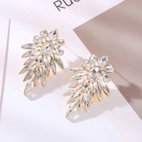 1 Pair Glam Shiny Geometric Plating Inlay Alloy Rhinestones Gold Plated Ear Studs main image 4