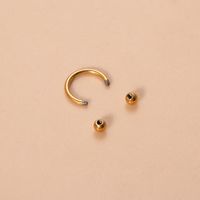 Classic Style Ball Pure Titanium Plating 18k Gold Plated Lip Stud Eyebrow Nails Ear Studs main image 5