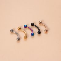 Classic Style Ball Pure Titanium Plating 18k Gold Plated Lip Stud Eyebrow Nails Ear Studs main image 3