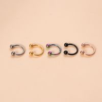 Classic Style Ball Pure Titanium Plating 18k Gold Plated Lip Stud Eyebrow Nails Ear Studs main image 2
