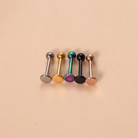 Classic Style Ball Pure Titanium Plating 18k Gold Plated Lip Stud Eyebrow Nails Ear Studs main image 4