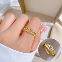 Brass Simple Style Classic Style Plating Inlay Solid Color Artificial Gemstones Open Rings main image 1