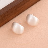 1 Pair Simple Style Solid Color Plating Copper Ear Studs main image 3
