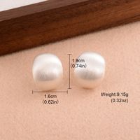 1 Pair Simple Style Solid Color Plating Copper Ear Studs sku image 2