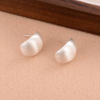 1 Pair Simple Style Solid Color Plating Copper Ear Studs main image 2