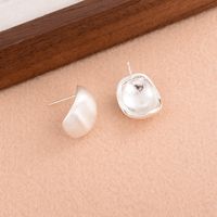 1 Pair Simple Style Solid Color Plating Copper Ear Studs main image 4