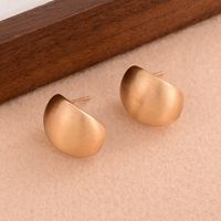 1 Pair Simple Style Solid Color Plating Copper Ear Studs main image 5