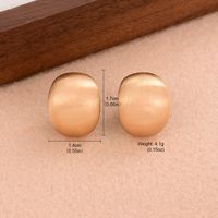 1 Pair Simple Style Solid Color Plating Copper Ear Studs sku image 1