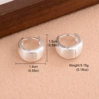 1 Pair Simple Style U Shape Plating Copper Silver Plated Ear Clip sku image 1
