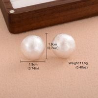 1 Pair Simple Style Round Plating Copper Silver Plated Ear Studs sku image 1