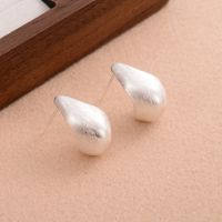 1 Pair Simple Style Irregular Plating Copper Silver Plated Ear Studs main image 2