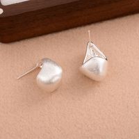 1 Pair Simple Style Irregular Plating Copper Silver Plated Ear Studs main image 4