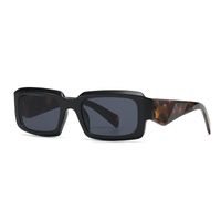 Basic Simple Style Solid Color Leopard Resin Oval Frame Full Frame Women's Sunglasses sku image 3