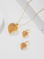 Simple Style Round Flower Copper Plating 18k Gold Plated Jewelry Set main image 6