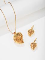 Simple Style Round Flower Copper Plating 18k Gold Plated Jewelry Set main image 2