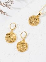 Simple Style Round Flower Copper Plating 18k Gold Plated Jewelry Set main image 4